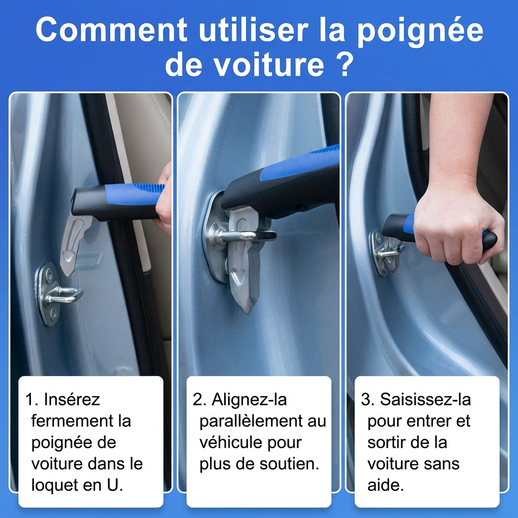 Poignée de sortie voiture pour seniors